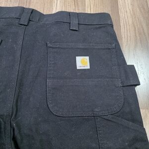NWT Carhartt Rugged Flex Duck Work Pants Black Straight Fit Utility Carpenter.